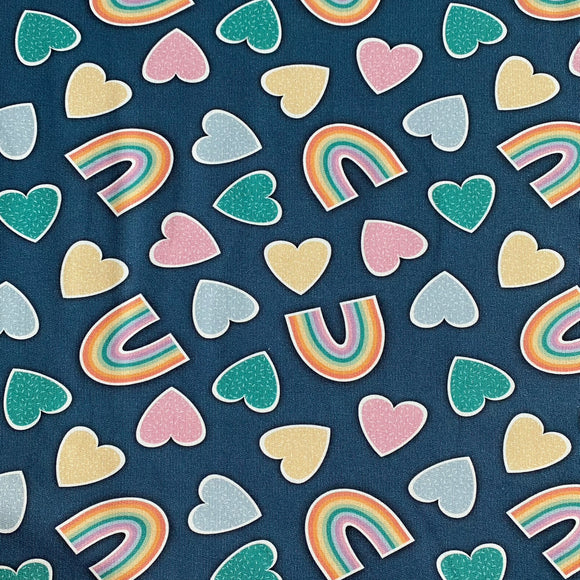 Warmer Fabric - Hearts and Rainbows