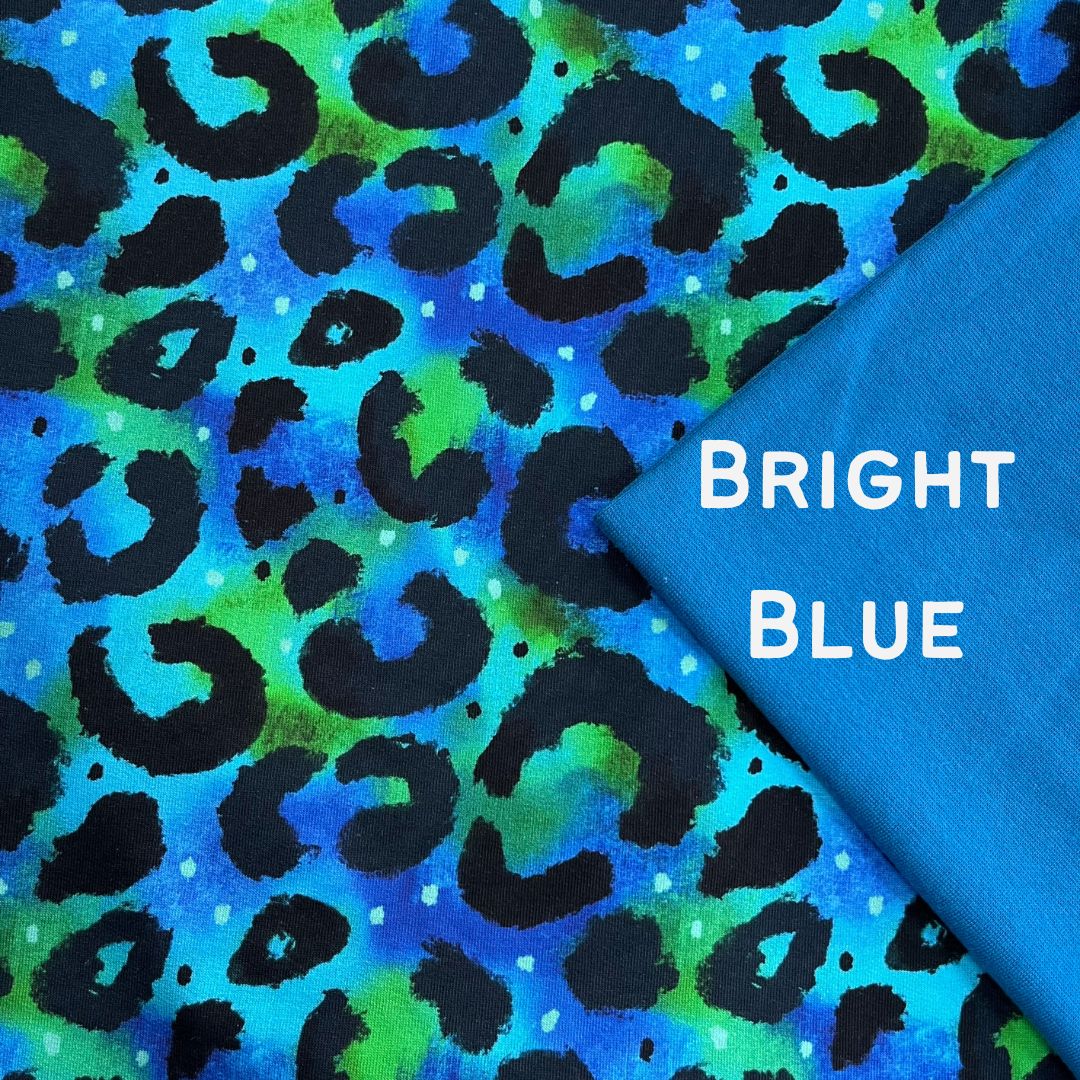 Leopard Blues - Warmer Fabric - Long Zip Up Coverall