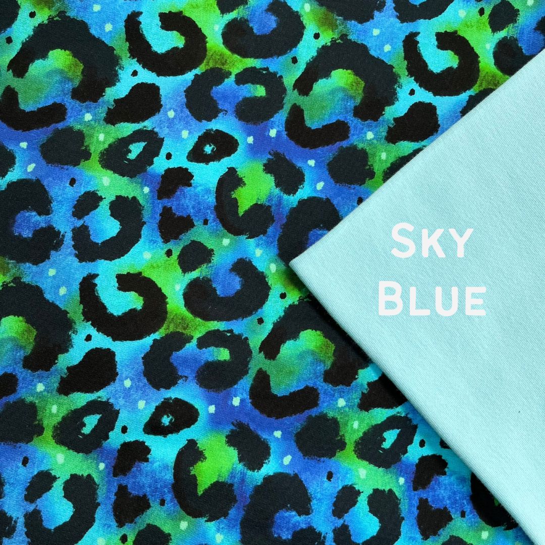 Leopard Blues - Warmer Fabric - Zip Up Snug-Alls