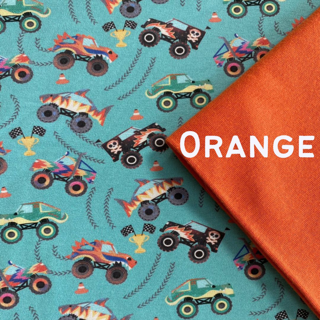 Monster Trucks - Turquoise - Easy Change Babygrow