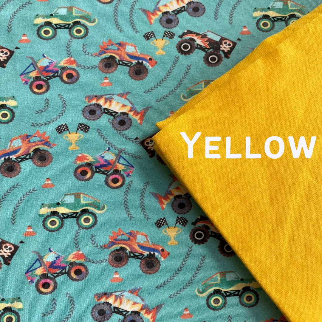 Monster Trucks - Turquoise - Easy Change Babygrow