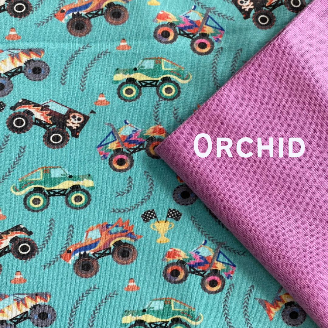 Monster Trucks - Turquoise - Easy Change Babygrow