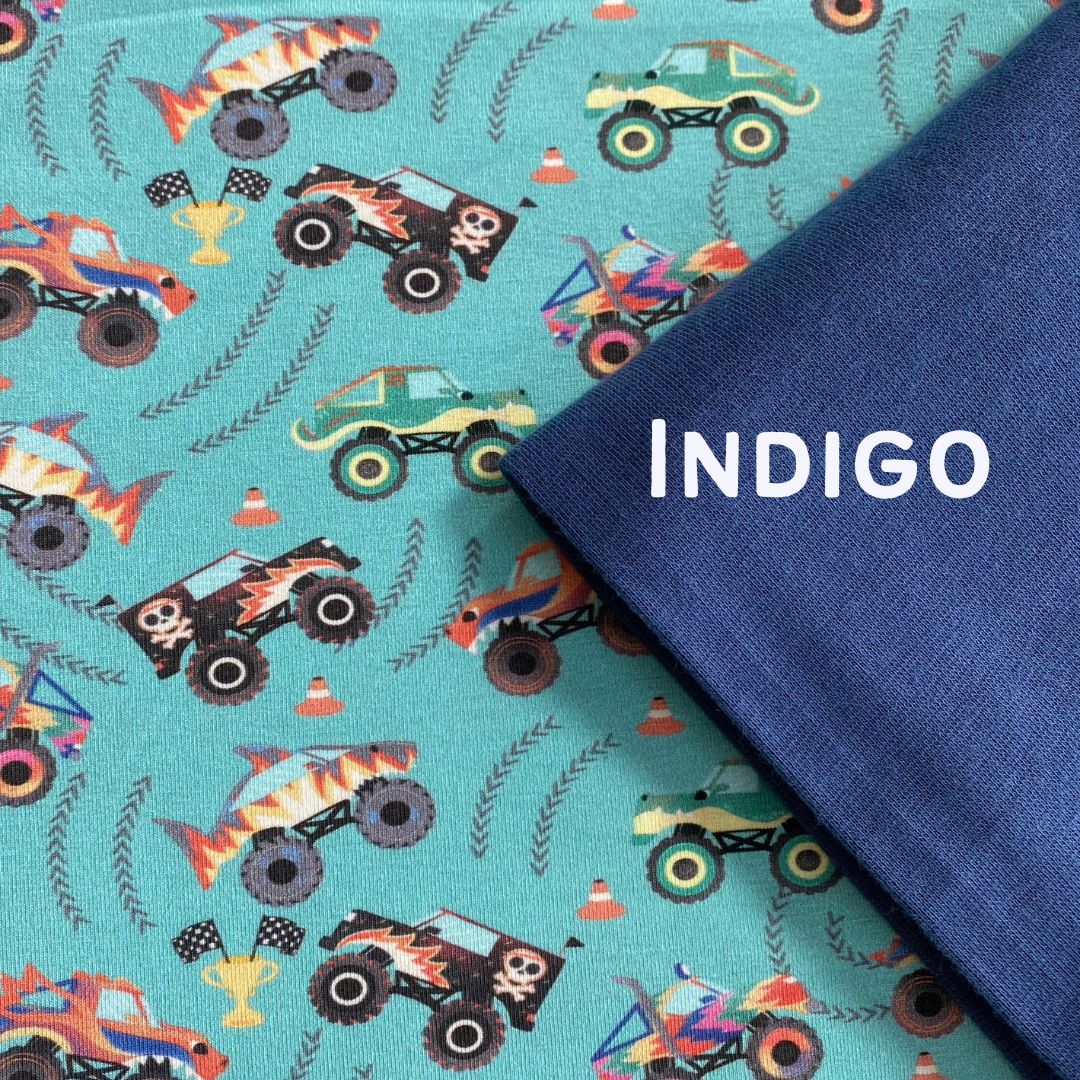 Monster Trucks - Turquoise - Easy Change Babygrow