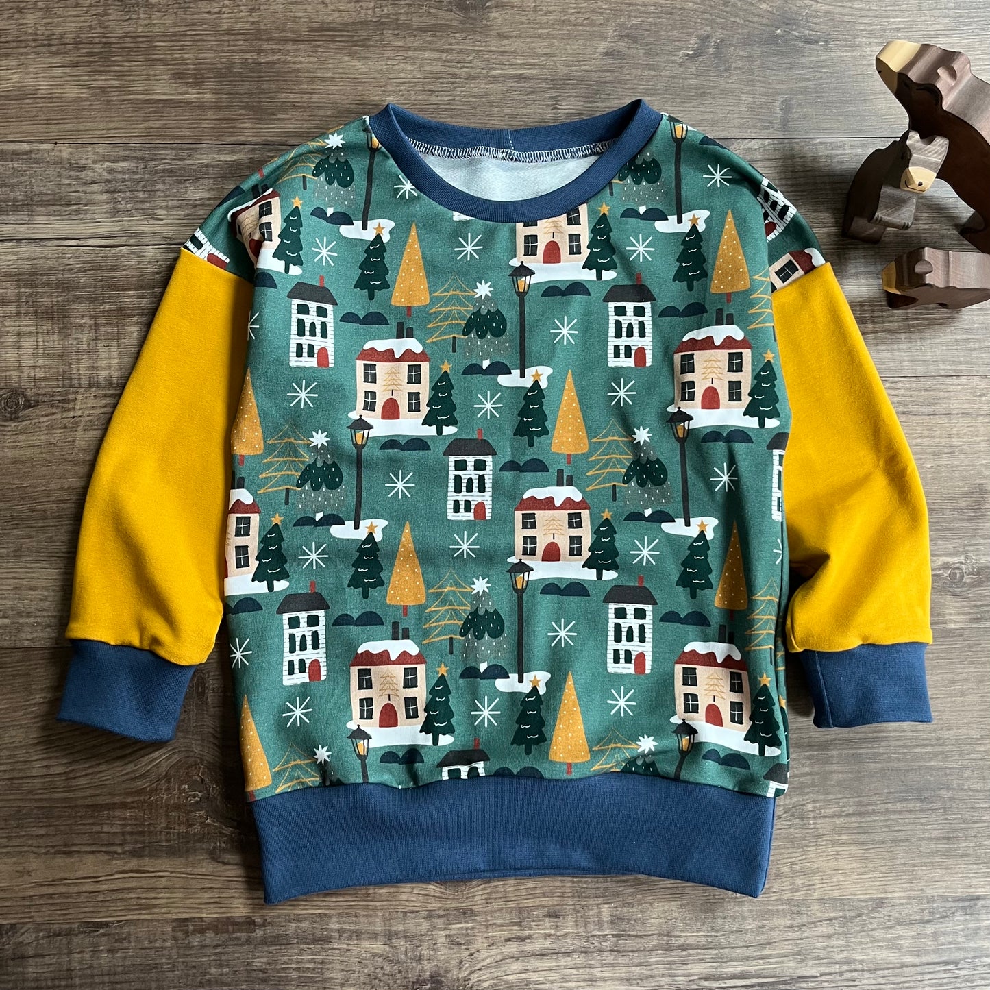 Snowy scene Slouchy Sleeve Jumper - Ready to Post