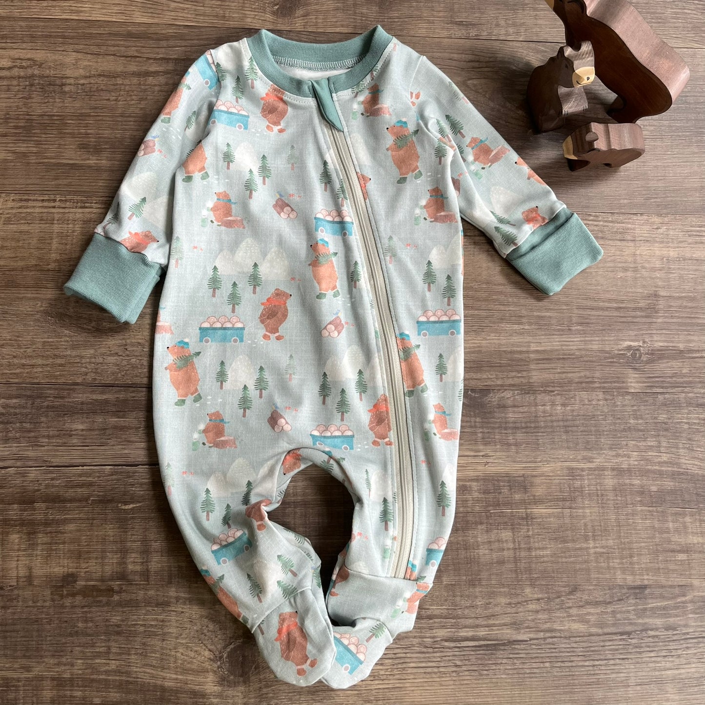 Lumberjack - All in One Babygrow - 0-3m Ready to Post