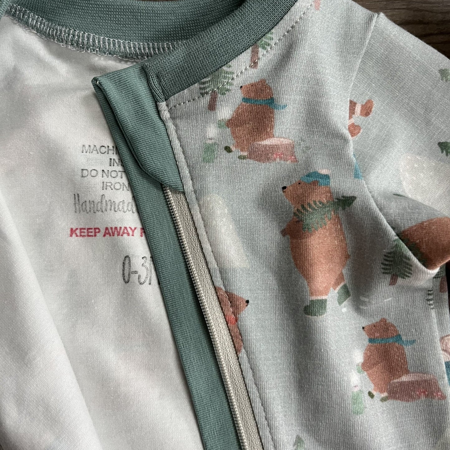 Lumberjack - All in One Babygrow - 0-3m Ready to Post