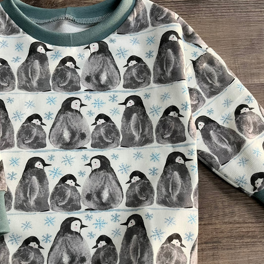 Penguin Huddle Slouchy Sleeve Jumper - Ready to Post