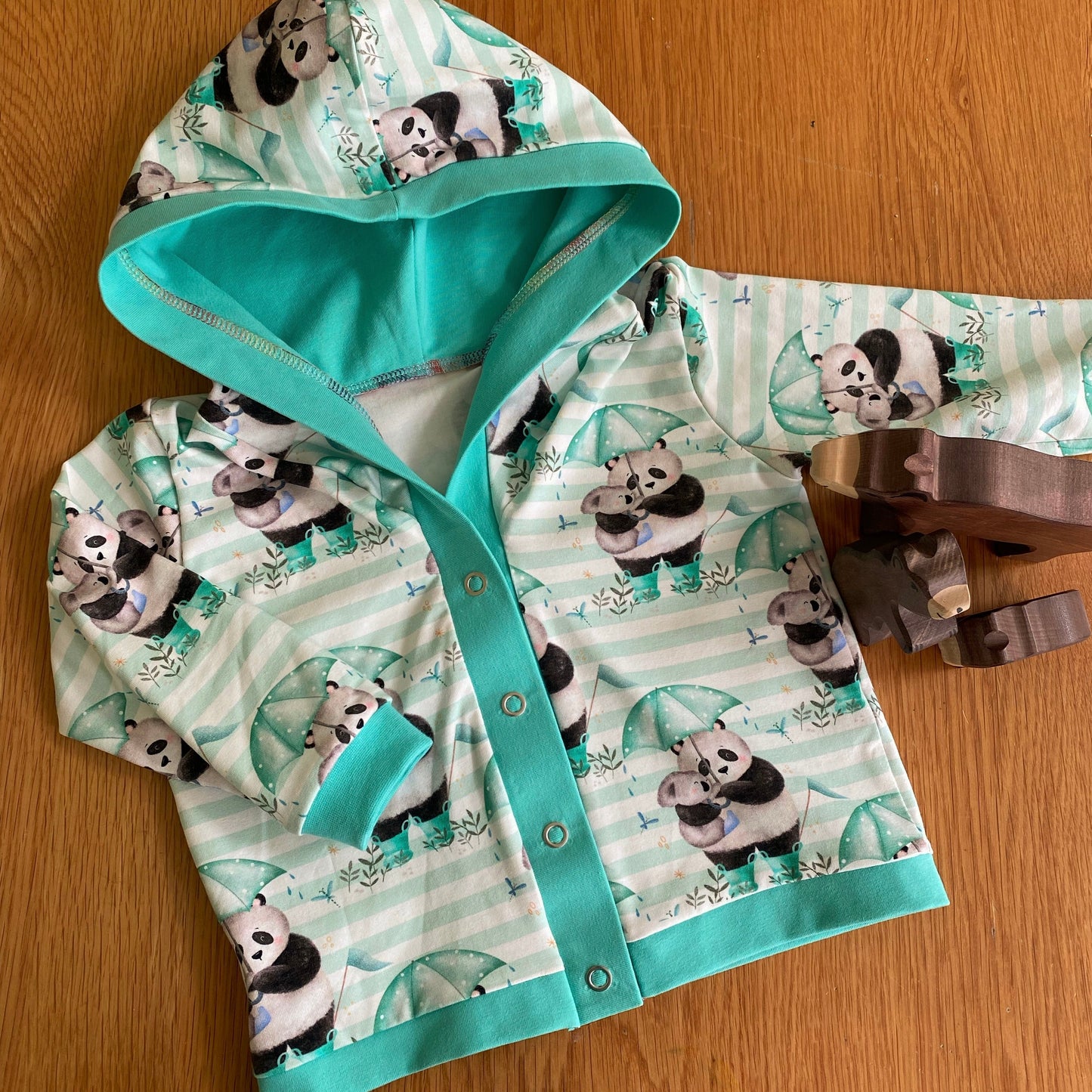 Big Flowers - Warmer Fabric - Hooded Cardi