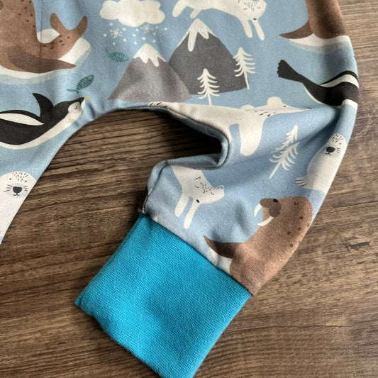 Icy Friends - Pull Up Romper Blue- Ready to Post