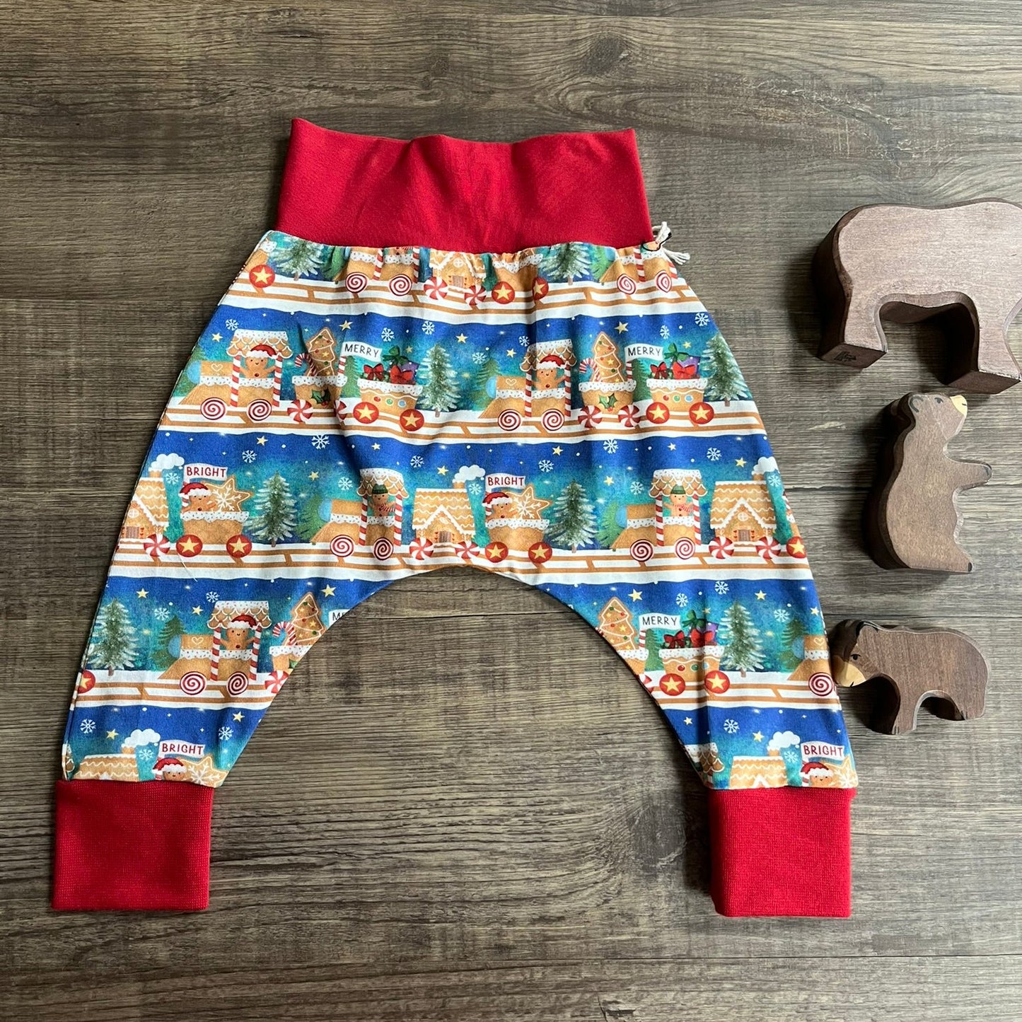 Gingerbread Train - Harem Leggings - ready to post
