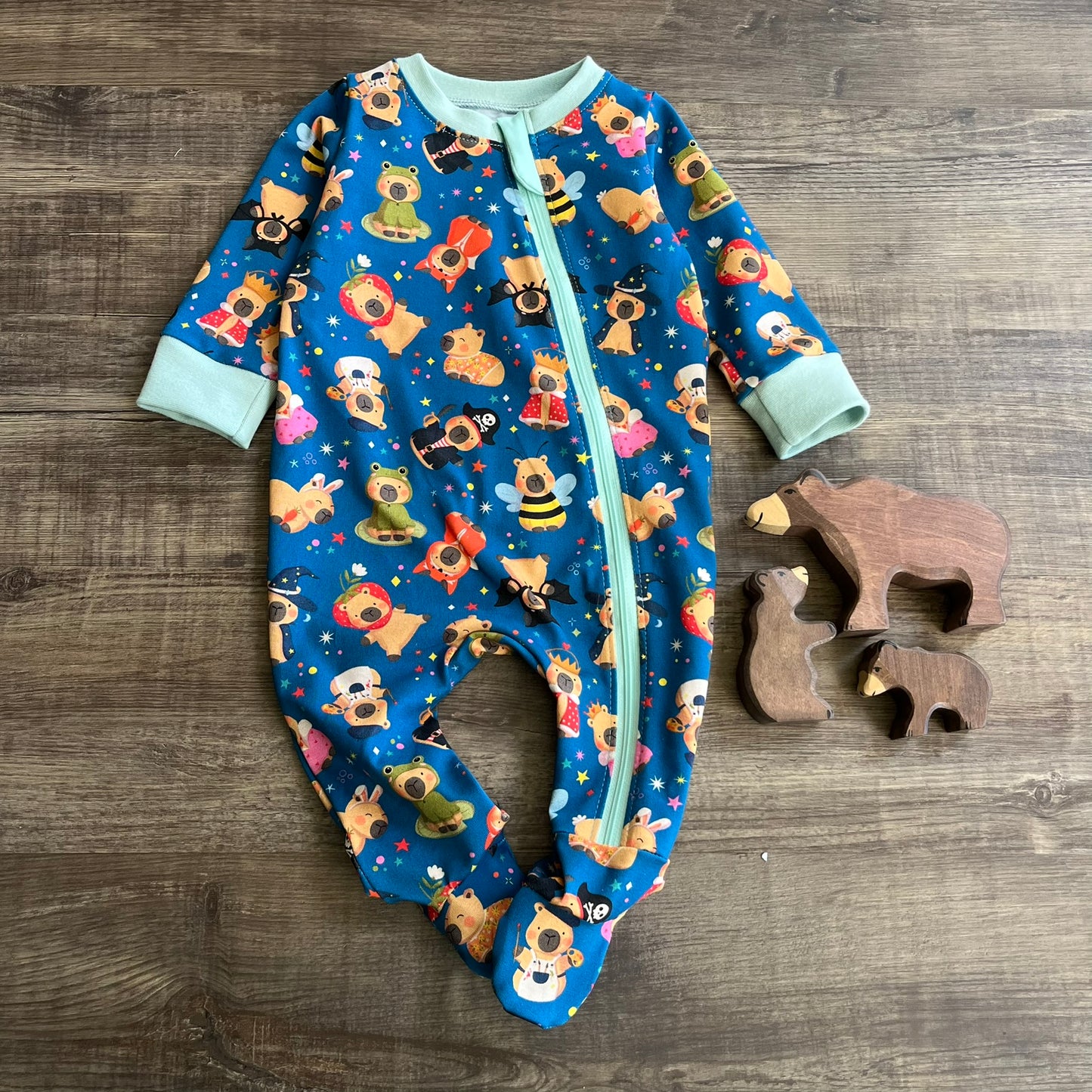 Capybaras - All in One Babygrow - ready to post - 0-3m