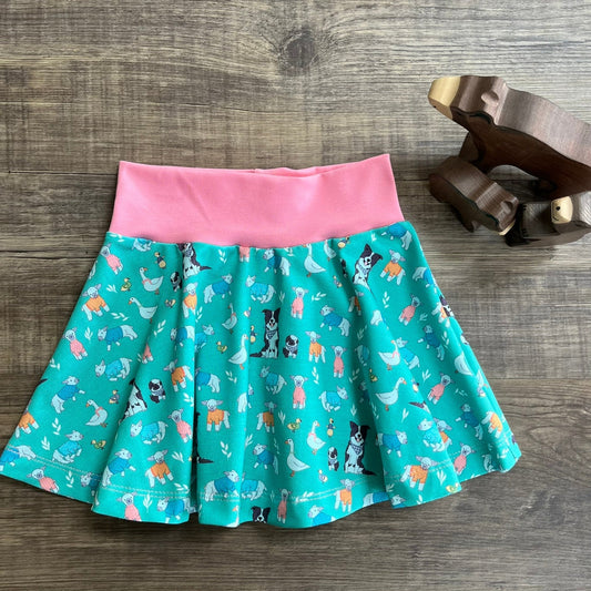 Leopard Blues - Warmer Fabric - Skirt