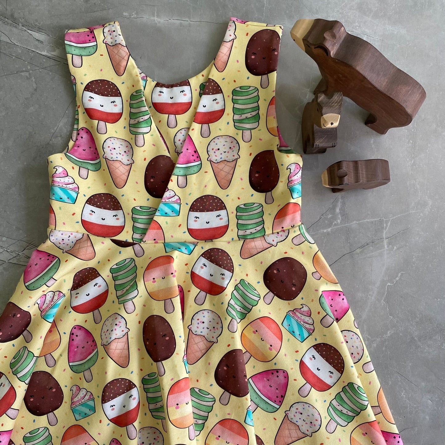 Weather Clouds - Pink - V Back Dress
