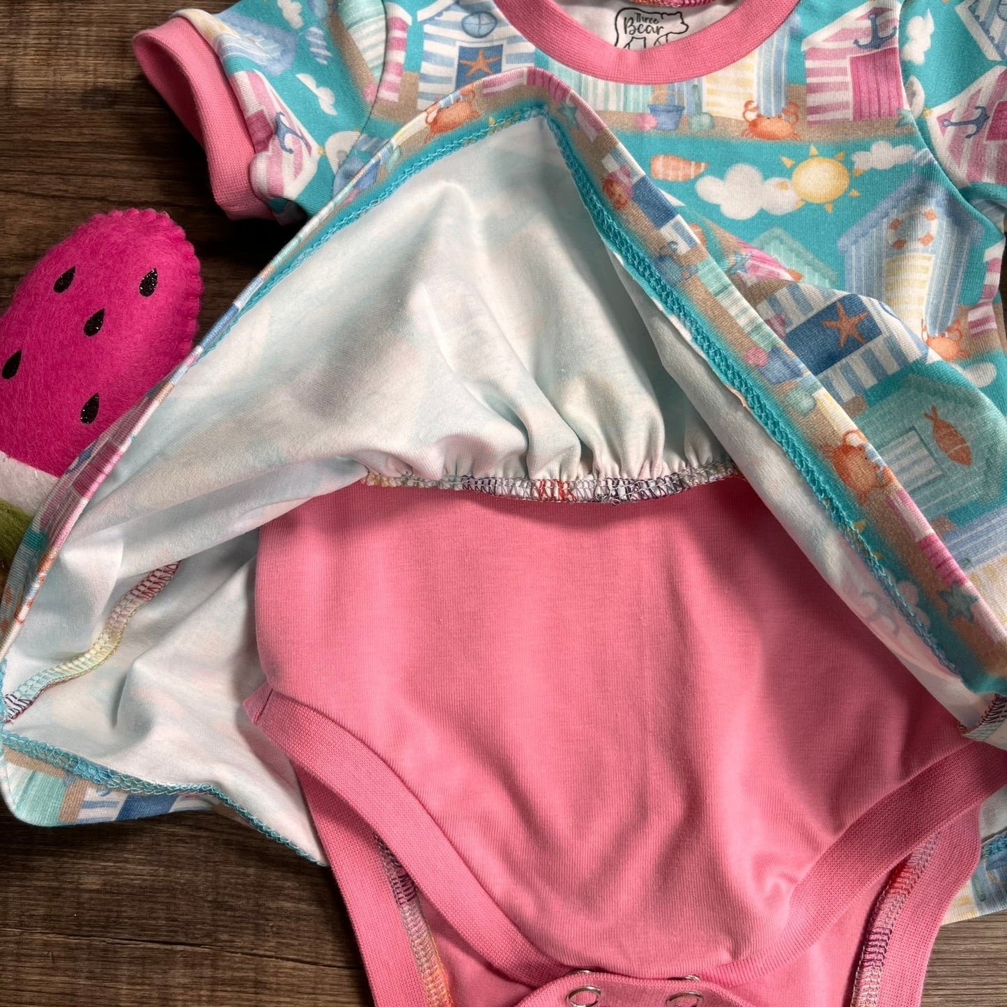 Weather Clouds - Pink - Bodysuit Dress