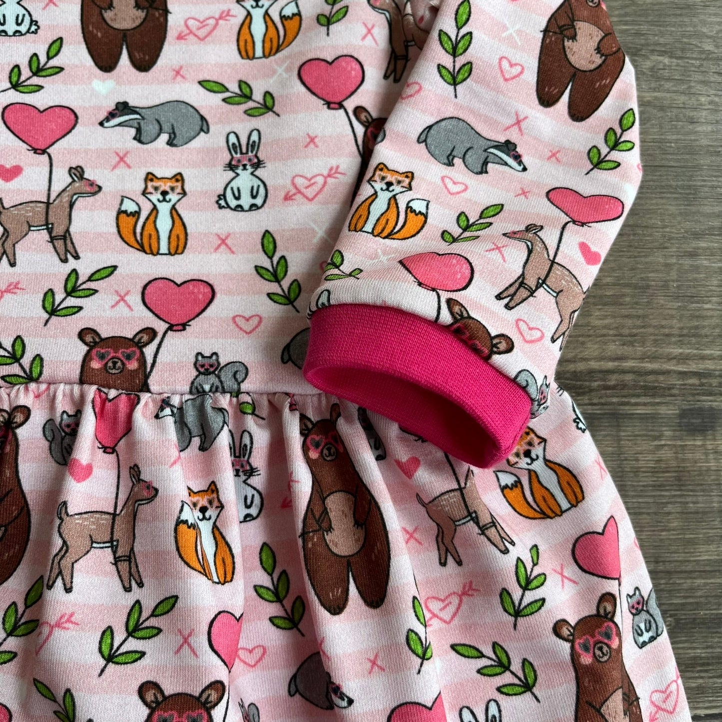 Happy Hearts - Warmer Fabric - Bodysuit Dress
