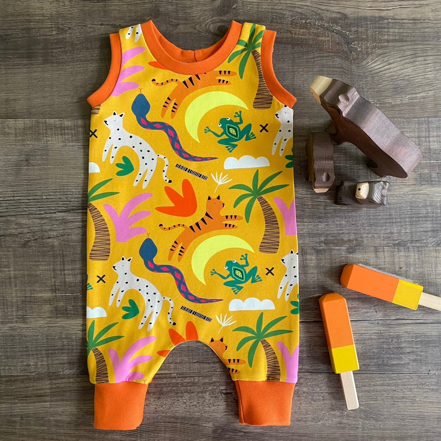 Midnight Stripes - Warmer Fabric - Pick and Mix Pull Up Romper