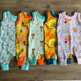 Fox Festival - Warmer Fabric - Pick and Mix Pull Up Romper