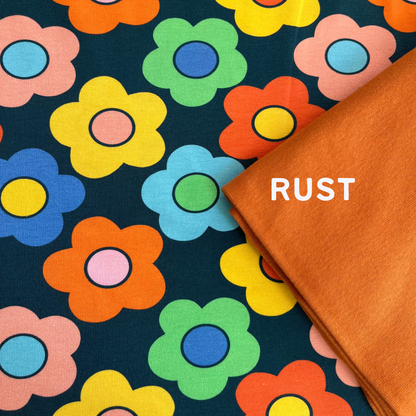 Big Flowers - Reversible Hooded Cardi