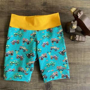 Monster Truck Turquoise - Knee Shorts - Ready to Post