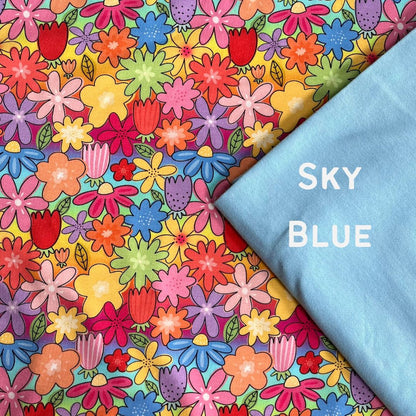 Rainbow Floral - Short Sleeve T-Shirts