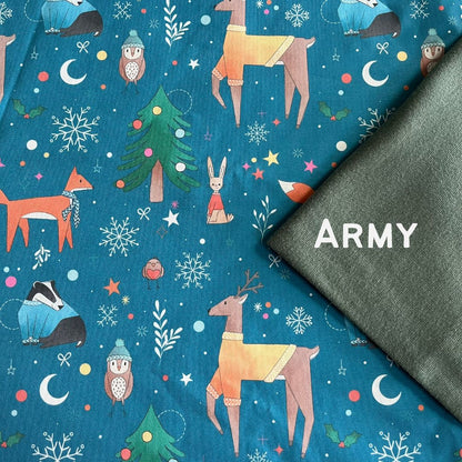 Christmas Friends - Blue - Pick and Mix Pull Up Romper