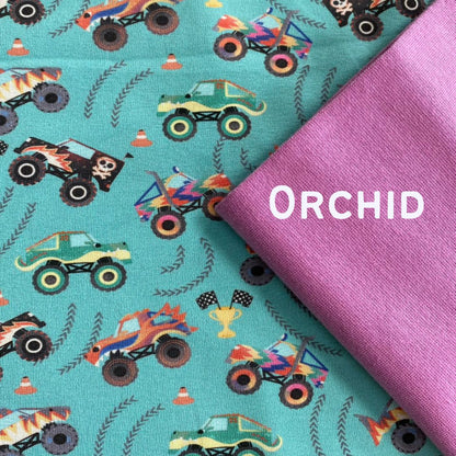 Monster Trucks - Turquoise - Zip Up Snug-Alls