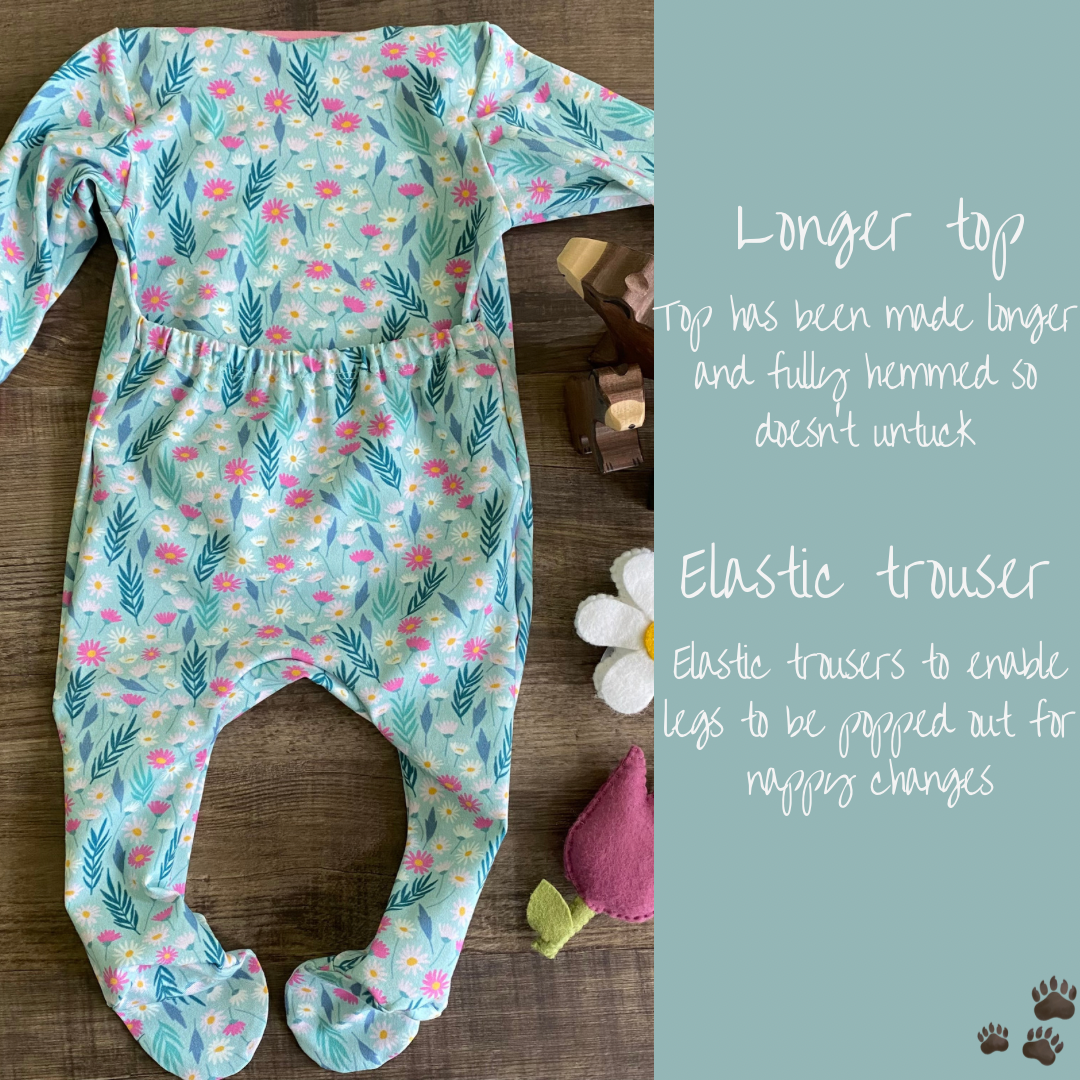 Dragons - Natural - Easy Change Babygrow