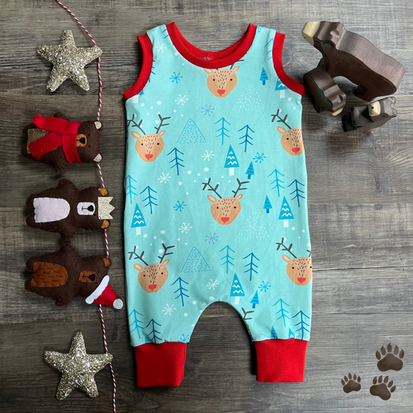 Reindeer - pull up romper (ready to post)