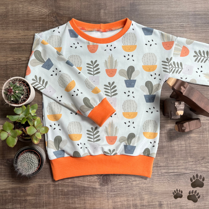 Happy House Plant - Slouchy Sleeve Jumper - Ready to Post