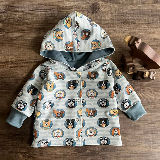 Big Flowers - Warmer Fabric - Reversible Hooded Cardi