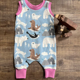 Artic Animal Pull up Romper - Ready to Post