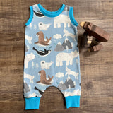 Artic Animal Pull up Romper - Ready to Post