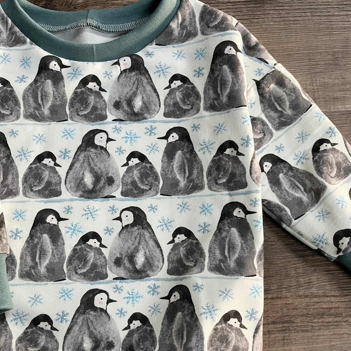 Penguin Huddle Slouchy Sleeve Jumper - Ready to Post