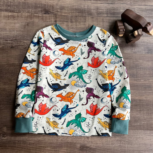Dragons - Natural - Long Sleeve T-Shirt - ready to post
