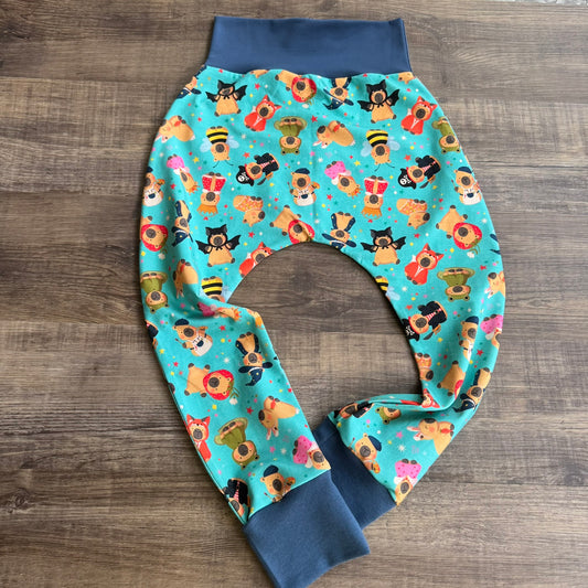 Capybaras - Light -  Harem Leggings  - Ready to Post 5-6 Years
