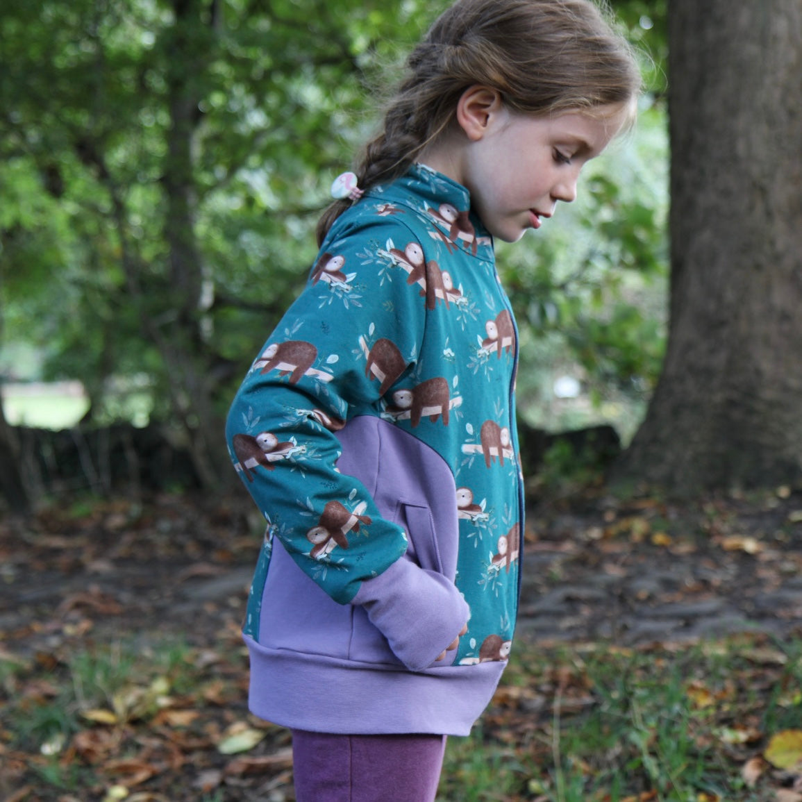 Natural Stripes - Warmer Fabric - Zip Up Jacket
