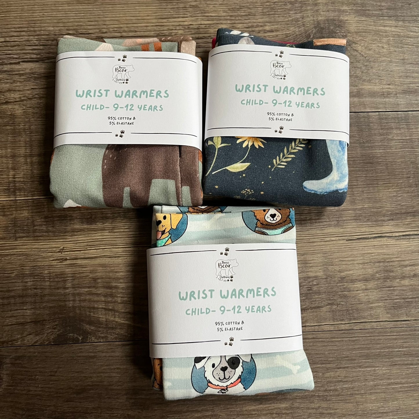 Wrist Warmers (warmer fabrics) - 9-12 Years - ready to post