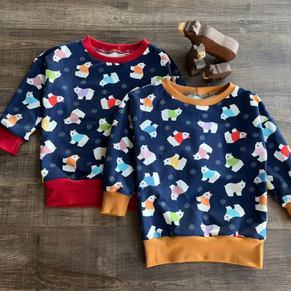 Festive Bear - Slouchy Sleeve Jumper - Ready to Post