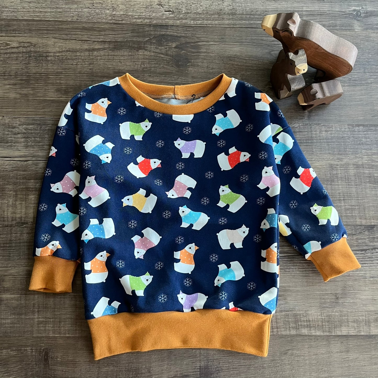 Festive Bear - Slouchy Sleeve Jumper - Ready to Post