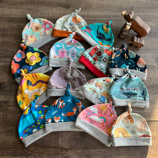 Knotted Baby Hats - 0-3m- Ready to Post