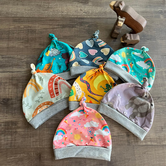 Knotted Baby Hats - 3-6m- Ready to Post