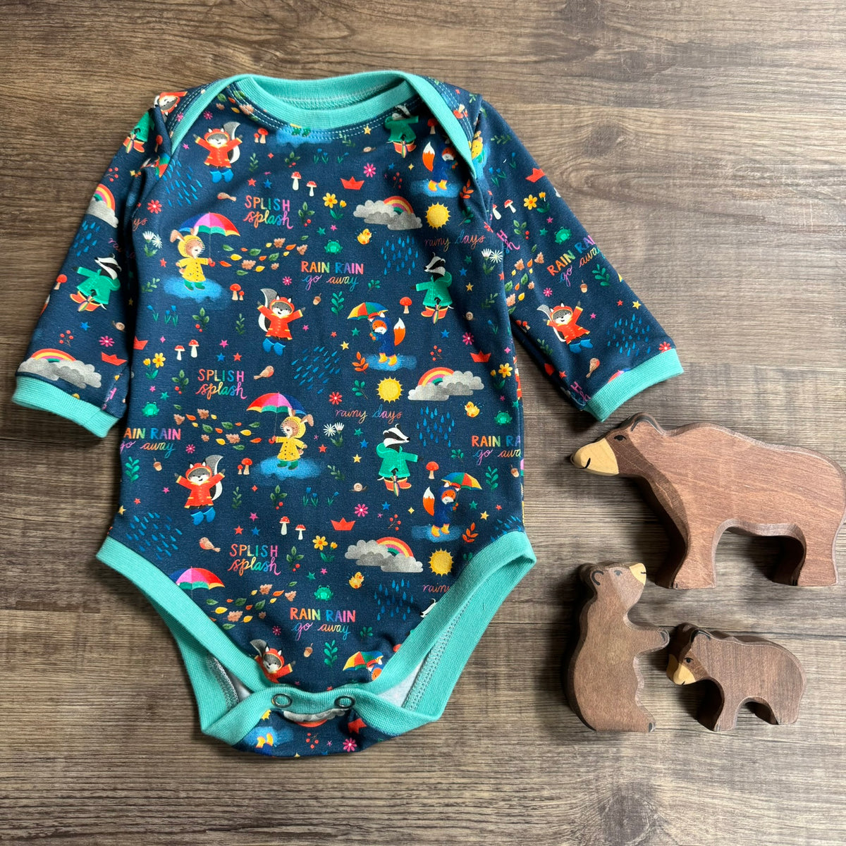 Bodysuit Vest - Splish Splash Midnight - 3-6m