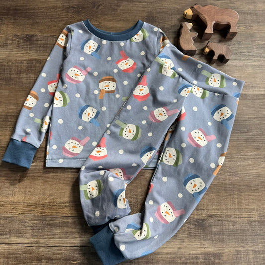 Lounging Set (set in sleeve t-shirt) - Snowmen