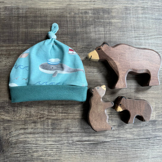 Captain Whale - Knotted Baby Hats - Ready to Post
