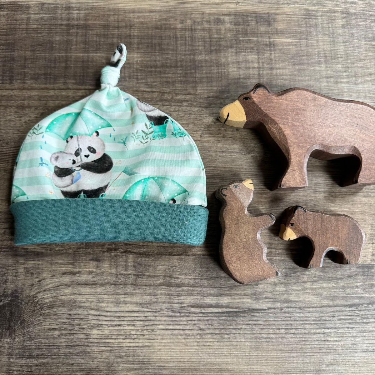Panda and Koala - Knotted Baby Hats - Ready to Post