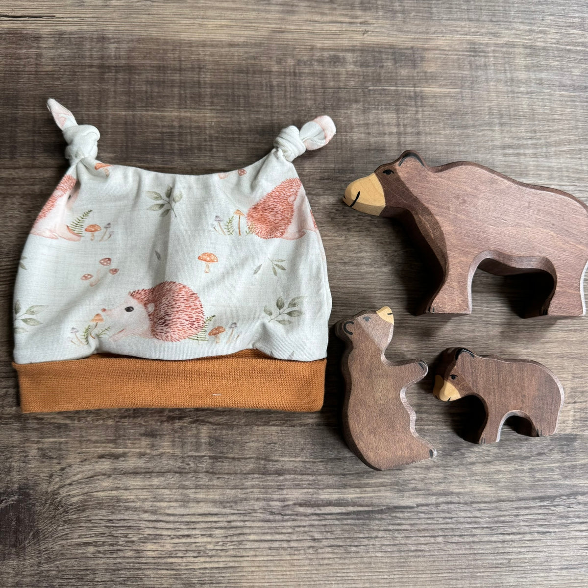 Hedgie - Double Knotted Baby Hats - Ready to Post