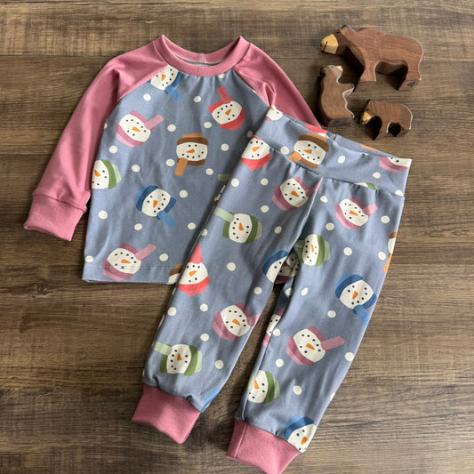 Lounging Set (Raglan Sleeves) - Snowmen