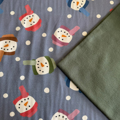 Lounging Set (set in sleeve t-shirt) - Snowmen