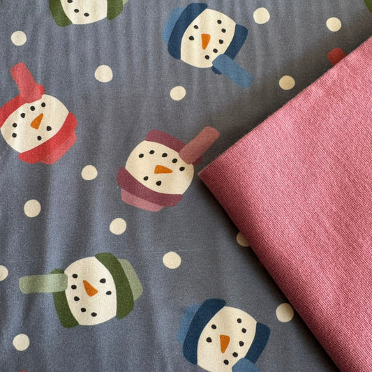 Lounging Set (set in sleeve t-shirt) - Snowmen