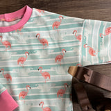 Flamingo Slouchy Sleeve jumper - Ready to Post